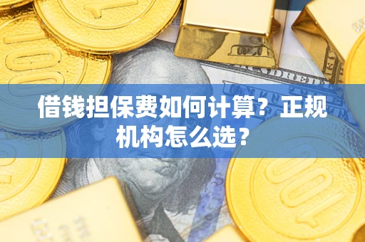 武汉借钱担保费如何计算？正规机构怎么选？