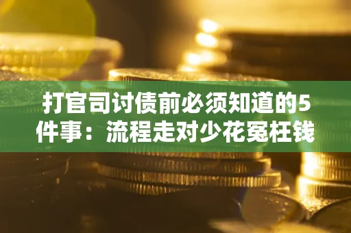 武汉打官司讨债前必须知道的5件事：流程走对少花冤枉钱