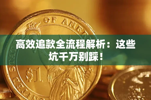 武汉高效追款全流程解析：这些坑千万别踩！
