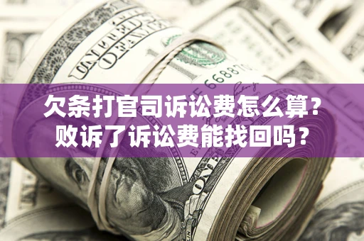 武汉欠条打官司诉讼费怎么算？败诉了诉讼费能找回吗？