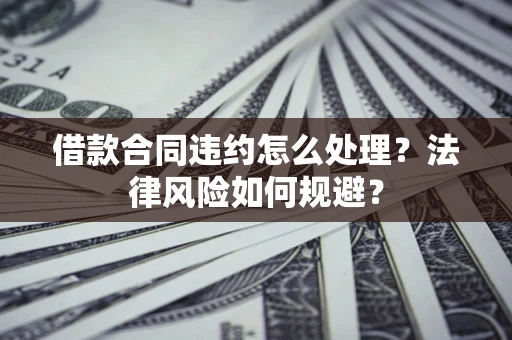 武汉借款合同违约怎么处理？法律风险如何规避？