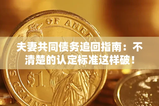 武汉夫妻共同债务追回指南：不清楚的认定标准这样破！