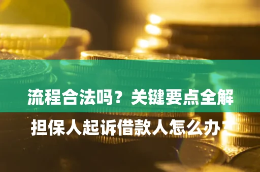 武汉

担保人起诉借款人怎么办？流程合法吗？关键要点全解析